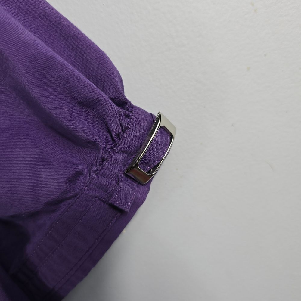 Apt. 9 Deep Purple Puff-Sleeve Button-Down Shirt Size Pm - Picture 9 of 11